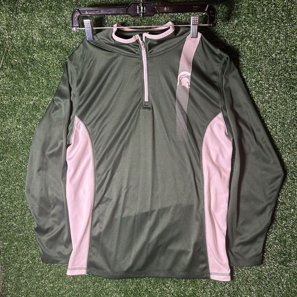 Michigan State Spartans Pro Edge 1/4 Zip Pullover Shirt Youth XL 16/18